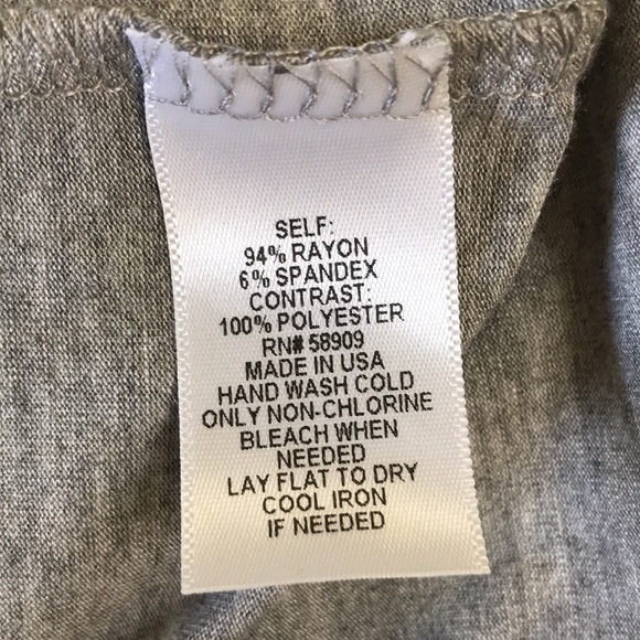 NWT Gianni Bini Shirt Top in Grey & 3/4 Sleeves - Picture 6 of 7